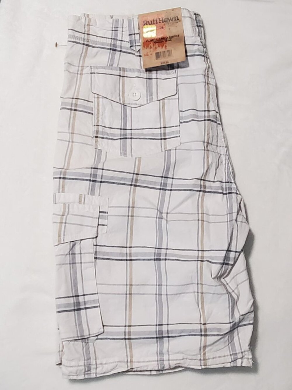 Men's Ruff Hewn Vintage Plaid Cargo Shorts Brand New w/Tags!